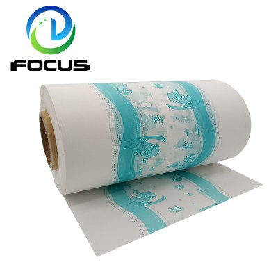 Printed PE Bottom Film for Hygienic Product Breathable Nonwoven Laminated PE Film Cloth-like Backsheet for Baby Diaper